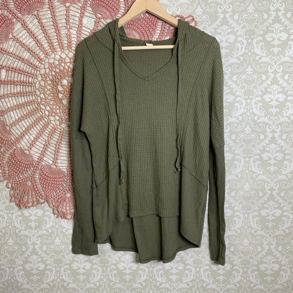 Paper Crane Tops - Lazy Sunday by Paper Crane Waffle Hooded Top